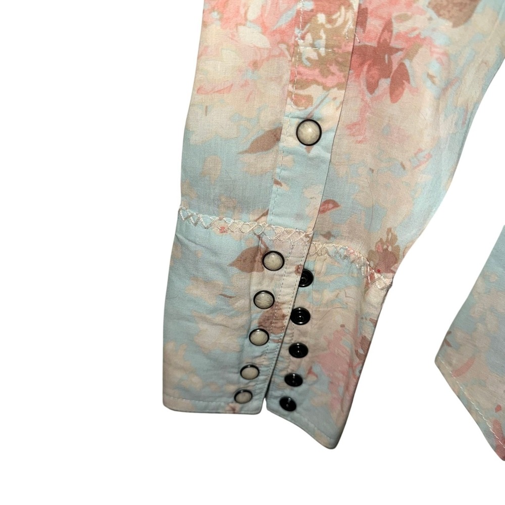 Stetson 100% Cotton Pearl Snap Women's Western Button Up | size s - Picture 3 of 7